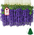 48 Pcs of Wisteria Hanging Flowers, 3.75 Ft Fake Wisteria Flower Strings by Unknown