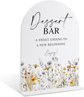Wedding Signs for Ceremony and Reception, Boho Floral Acrylic Dessert Bar Sign by Unknown