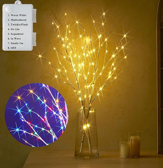 LITBLOOM Lighted Birch Branches Battery Operated by LITBLOOM