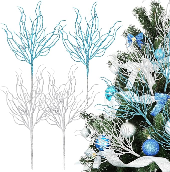 8 Pcs Blue White Coastal Ornaments by Vercraft