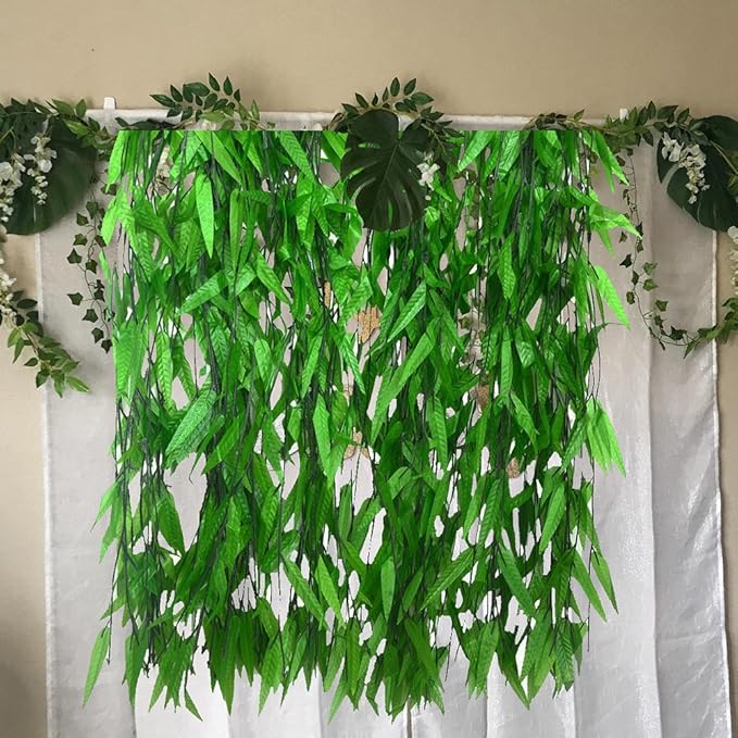 Bird Fiy 50 PCS 376 Feet Artificial Flower Greenery Wicker Rattan Vine Fake - Image 4