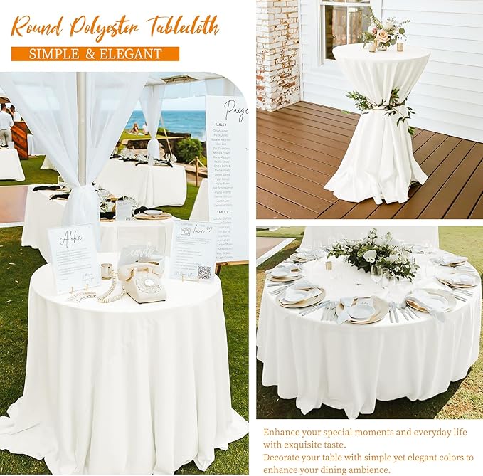 12 Pack Round Tablecloth 90 Inch - Image 7