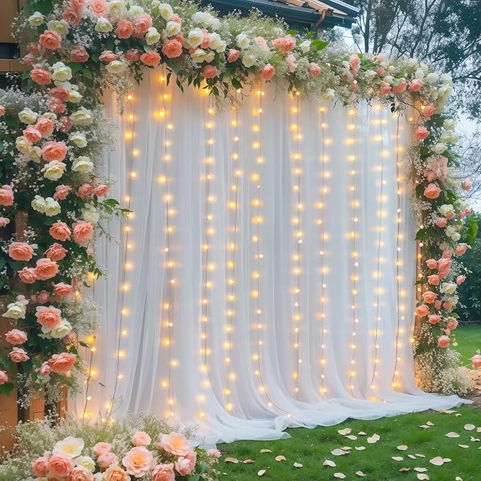 30×10ft White Tulle Backdrop Curtain - Image 6
