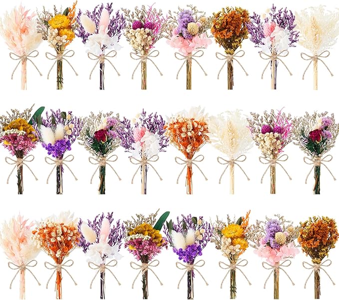 12/24 PCS Charming Dried Flowers Bouquet by WelcometoLawnIdyll