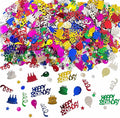 Multicolor Happy Birthday Confetti, Birthday Party Confetti Metallic Foil by WEIKA