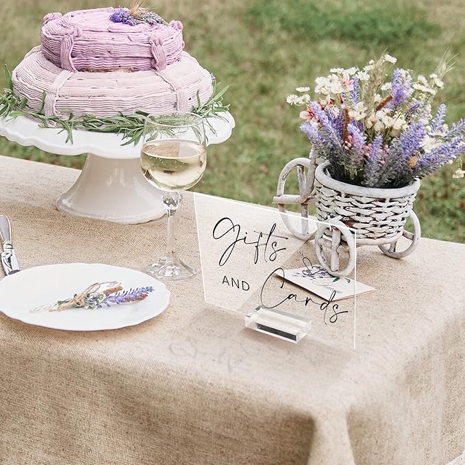 Weysat 6 Pcs Clear Acrylic Wedding Signs - Image 6