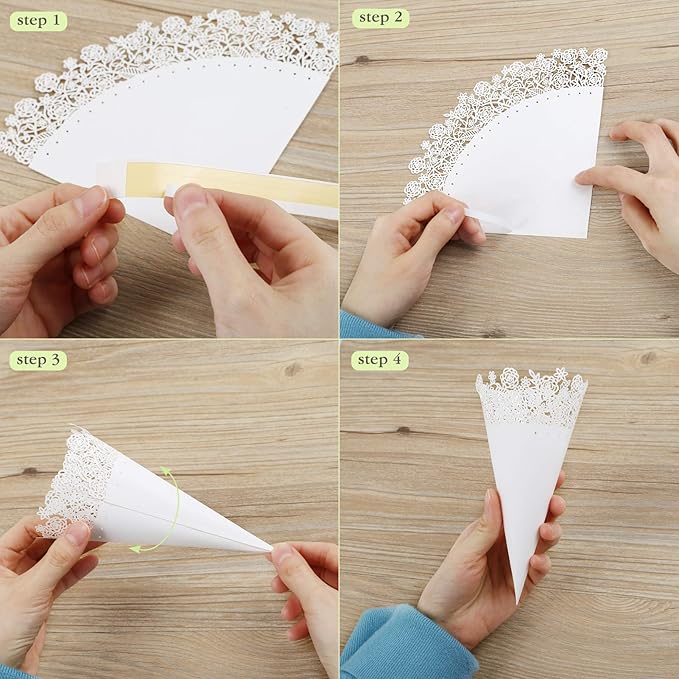 GWHOLE 100 Pcs Flower Confetti Petal Cone - Image 3