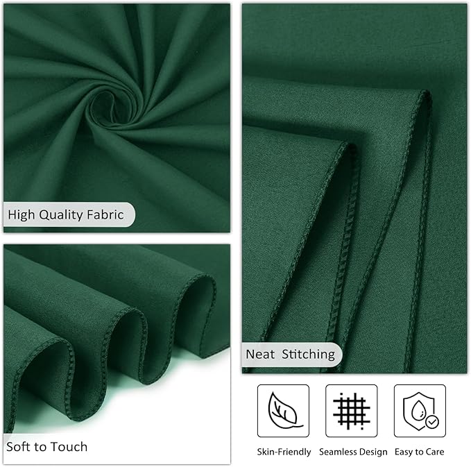 8 Pack Dark Green Tablecloth 60 x 102 Inch Rectangular Tablecloths - Image 4