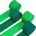 PartyWoo Crepe Paper Streamers 4 Rolls 328ft, Shades of Green by PartyWoo