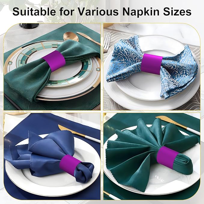 Polymer Material Reusable Napkin Band, Glue-Free Tear-Proof Water Resistant - Image 4