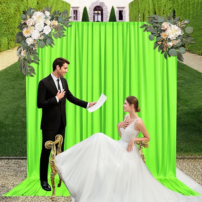 10ft x 10ft Fresh Green Backdrop Curtains - Image 5