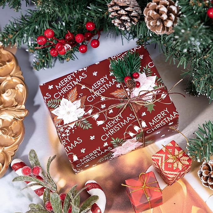 LeZakaa Christmas Wrapping Paper Roll - Image 4