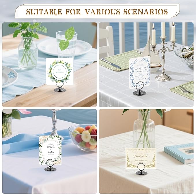 Urban Deco 16 PK Table Card Holder Place Card Holders Steel Card Holders - Image 4