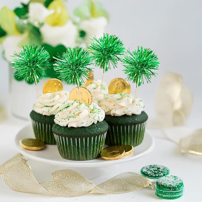 Ephlyn 30Pcs Foil Firework Cupcake Toppers Party Birthday Cake Toppers Supplies - Image 5