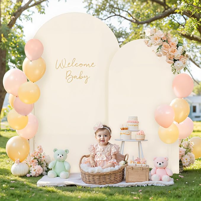 7.2FT 6FT Arch Backdrop Cover for Wedding, Birthday Party Decor, Chiara - Image 2