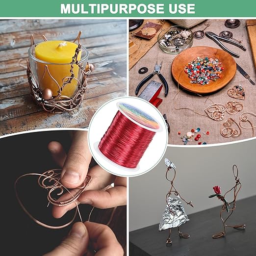 0.4mm Jewelry Wire, 26 Gauge 328FT Craft Wire Copper Beading Wire - Image 7