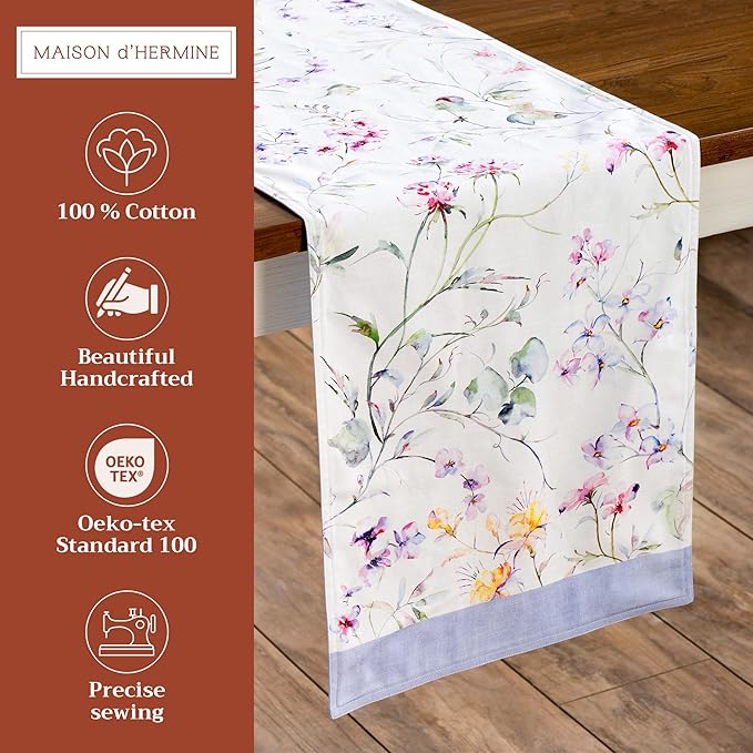 Maison d' Hermine Table Runner 100% Cotton Double Layer Table Runners 108 - Image 2