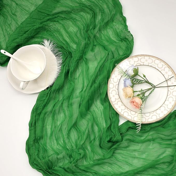 12 Pack Green Cheesecloth Table Runner 10ft Boho Gauze Fabric Cheese Cloth - Image 6