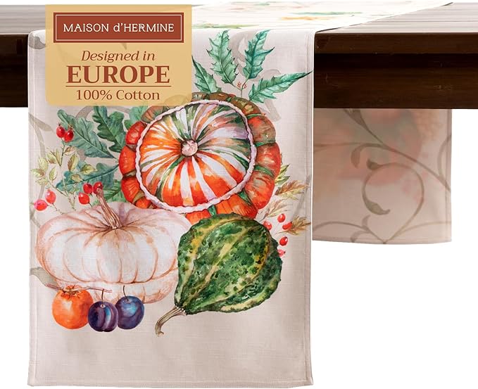 Maison d' Hermine Table Runner 100% Cotton Double Layer Table Runners 108 by MaisondHermine