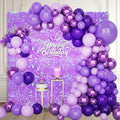 12PCS Colorful Purple Shimmer Wall Backdrop, Square Sequin Photo Backdrops Panel by ZEBMOON