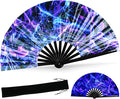 SYNTECSO Folding Hand Fan for Rave, Popping Fan for Line Dancing, Drag Queen by SYNTECSO