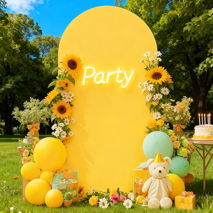 6.6FT Yellow Arch Backdrop Cover - Image 6