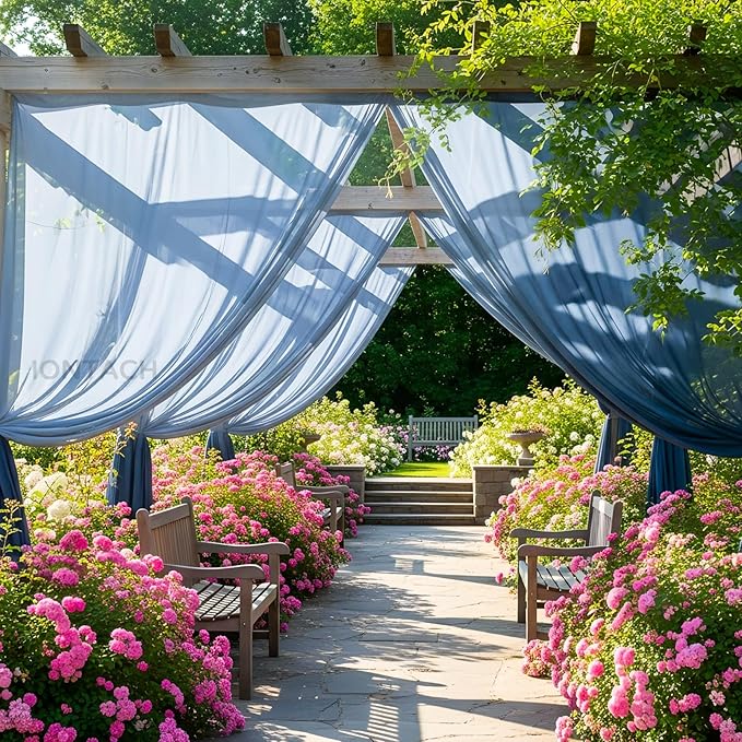 Wedding Arch Draping Fabric 29" x 19Ft Sheer Drapes - Image 6
