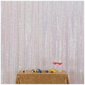Poise3EHome White Iridescent Sequin Backdrop, 8FT x 10FT Sequin Photography by Poise3EHome