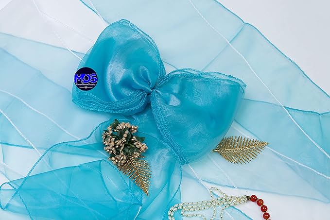 MDS Pack of 100 PCS Organza Chair Sashes Wider Dining Chair Bows Ribbon Tie Back - Image 7