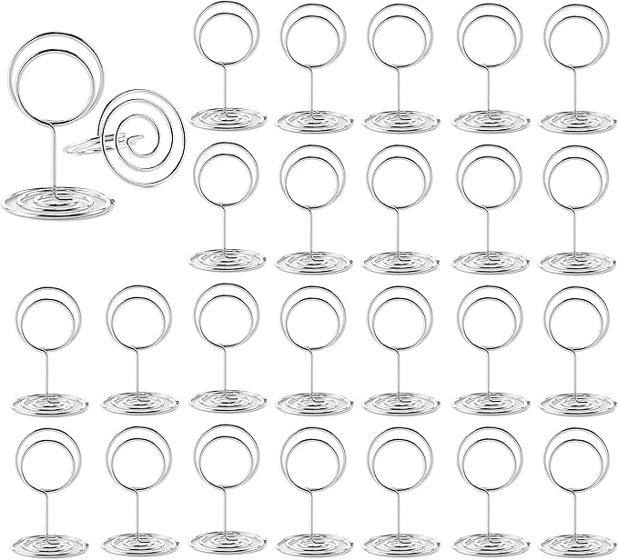 26Pcs Place Card Holder, Table Number Holders, Wire Picture Holder, Small Size - Image 8