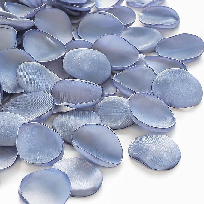 Floroom 300pcs Rose Petals Dusty Blue Faux Silk Flower Petals by Floroom