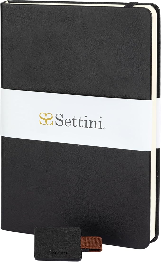 SETTINI Journal Notebook for Writing, Vegan Leather Hardcover Notebook by Settini