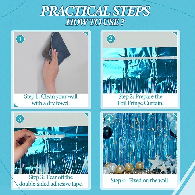 3 Pack Foil Fringe Backdrop - Image 2