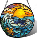 Stained Glass Window Hanging, Men Mom 9.8 in by JOSUMALY