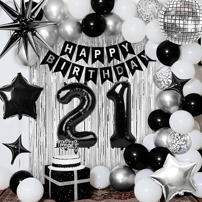 21st Birthday Decorations for Men Women, Fringe Curtains Kit - Image 7