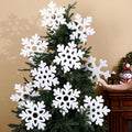 Gueevin 12in Snowflakes Christmas Tree Picks 10 Pcs White Snowflake Picks by Gueevin