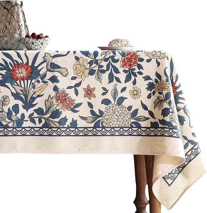 patdrea Designer Small Blue Tablecloth by Welcometopatdrea