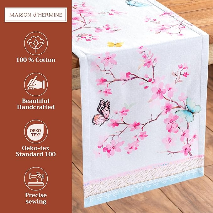 Maison d' Hermine Table Runner 100% Cotton Single Layer Table Runners 72 inches - Image 2