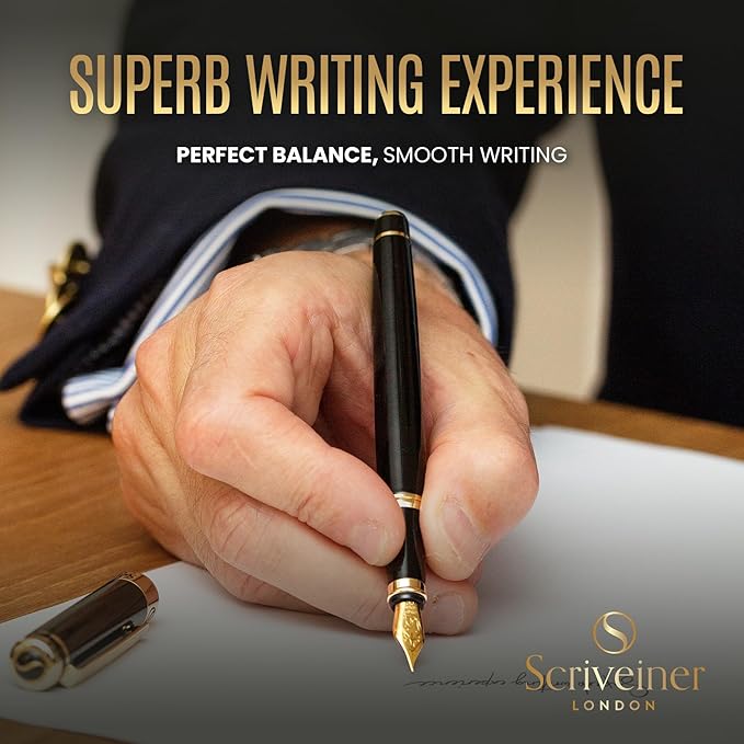 Scriveiner Black Lacquer Fountain Pen - Image 4