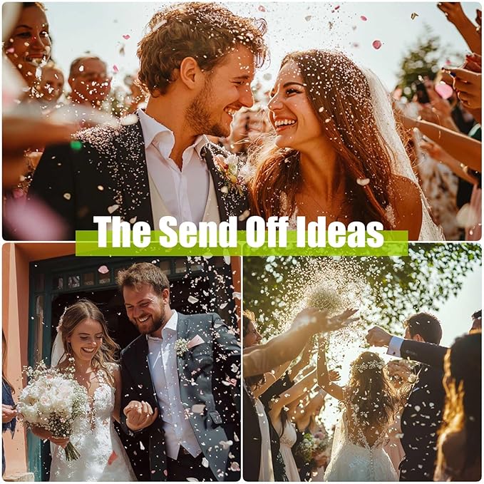 Oning 50 Pack Biodegradable Real Flower Petals Confetti, Wedding Flower Confetti - Image 2
