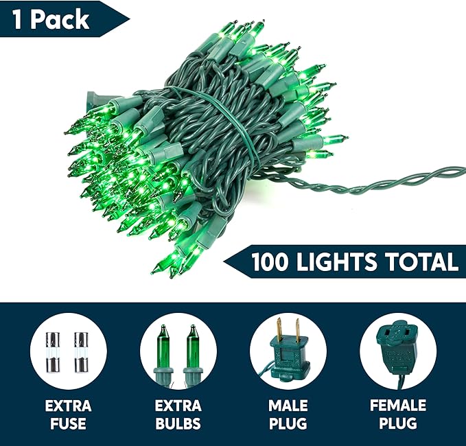 Joiedomi Green Christmas String Lights - Image 2