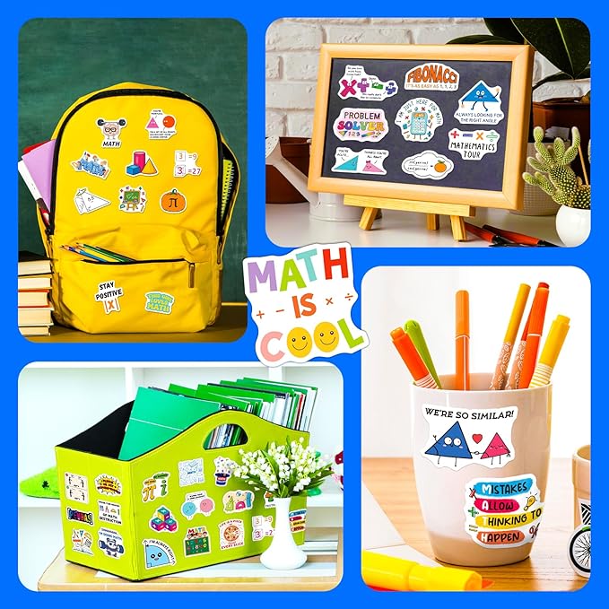 200 PCS Math Stickers for Kids Teens Students, Math Vinyl Stickers for Water - Image 4