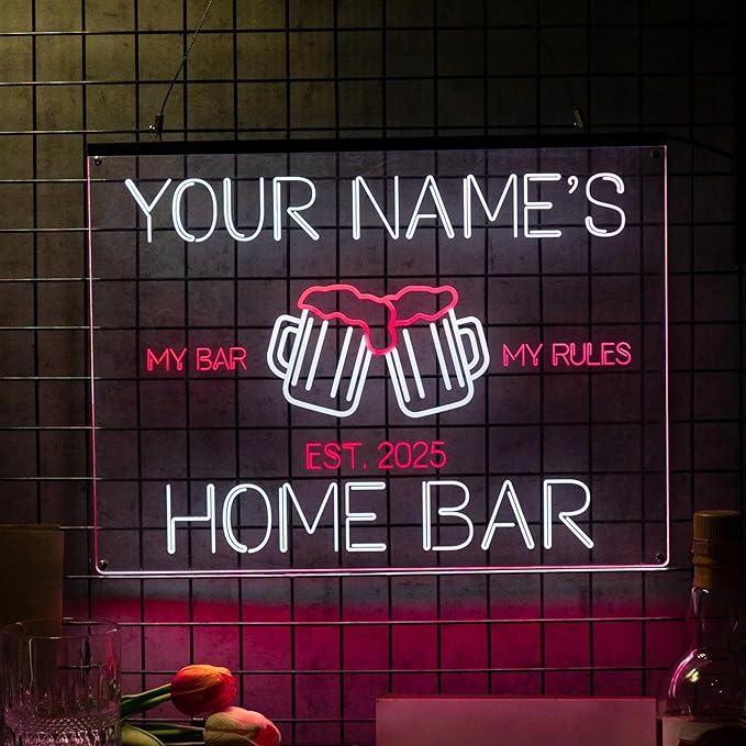 Personalized My bar my rule Signs by LULMicaLedSign