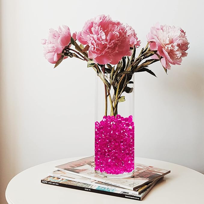 Super Z Outlet Fuchsia Acrylic Round Diamond Crystals Treasure Gems - Image 5