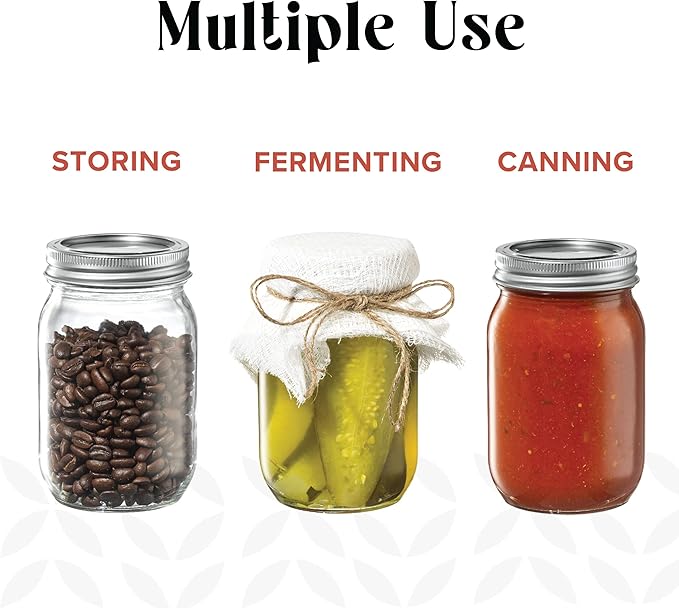 32 oz. Wide-Mouth Glass Mason Jars - Image 5
