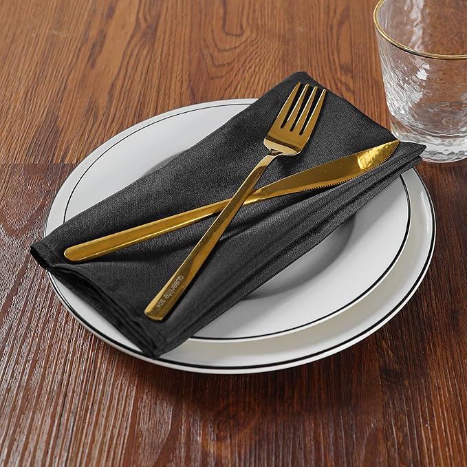 Cloth Napkins 20x20 inch Washable Polyester Dinner Napkins Soft Table Napkins - Image 6