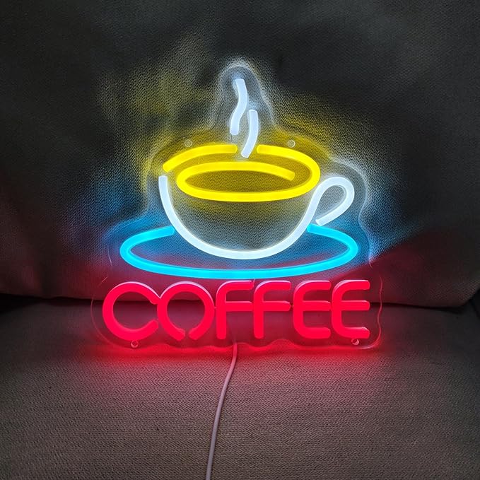 Coffee Neon Sign Coffee LED Sign Coffee Bar Neon Sign But First Coffee Neon Sign - Image 5