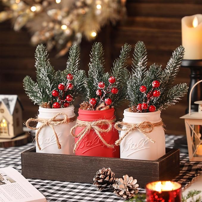 Christmas Mason Jars, Christmas Centerpieces - Image 6