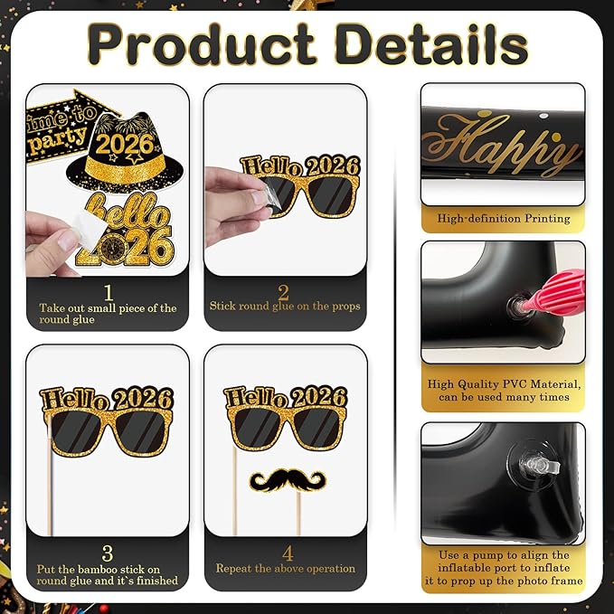 2026 New Year Photo Booth Inflatable Frame Kit - Image 5