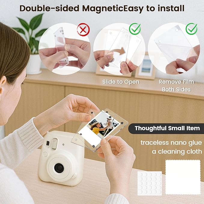 DomeStar Magnetic Acrylic Picture Frame 2.4 x 3.5 Inch, 8 Pack Double-Sided - Image 4